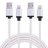 Eashion 2Pack 10FT Nylon Braided 8 Pin USB Lightning Charging Cable Cord with Aluminum Connector Compatible With iPhone 7/7 plus/6/6s/6 plus/6s plus, 5c/5s/SE/5, iPad, iPod (Champagne)