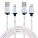 Eashion 2Pack 10FT Nylon Braided 8 Pin USB Lightning Charging Cable Cord with Aluminum Connector Compatible With iPhone 7/7 plus/6/6s/6 plus/6s plus, 5c/5s/SE/5, iPad, iPod (Champagne)