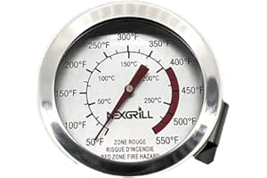 Nexgrill Deep Fry Thermometer – 5" Stainless Steel Instant Read with Pot Clip – Fish, Meat & Oil Thermometer for Frying, BBQ, Grilling – Up to 550°F – 660-0009