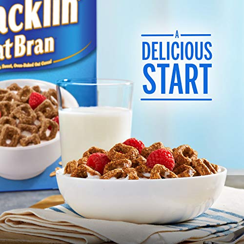 Kellogg’s Cracklin’ Oat Bran Breakfast Cereal, High Fiber Cereal, Kids