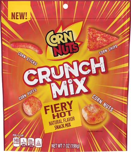 CORN NUTS CRUNCH MIX FIERY HOT SNACK MIX, 7 OZ BAG