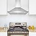 AKDY European Style Wall Mount Stainless Steel Range Hood Vent with Touch Control and Carbon Filters (30)