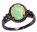 Gemmart Created Green Opal Orange Garnet sterling silver engagement ring fashion ring men