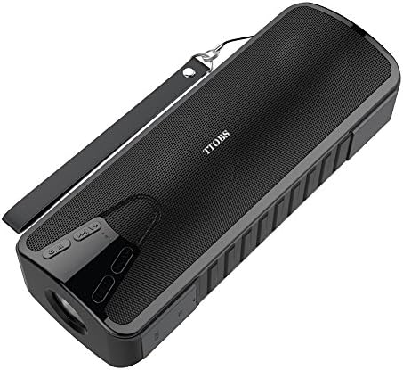 TTOBS LED Light Bluetooth V4.0 Wireless Waterproof Dustproof Shockproof Bluetooth Speakers Shower Speaker Mini Stereo Outdoor Power Bank (Black)