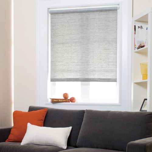 From.USA Chicology Continuous Loop Beaded Chain Roller Shade, Lattice Natural Woven, Privacy