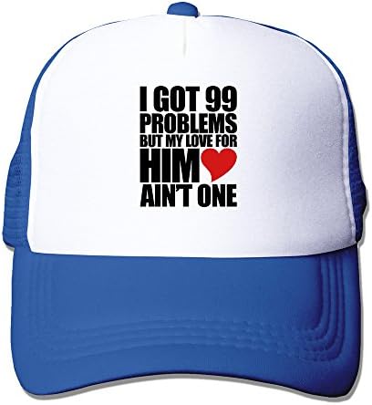 KF2699 Problems For Him-Adjustable Baseball Hat Mesh Back Cap For Adult / Unisex - RoyalBlue