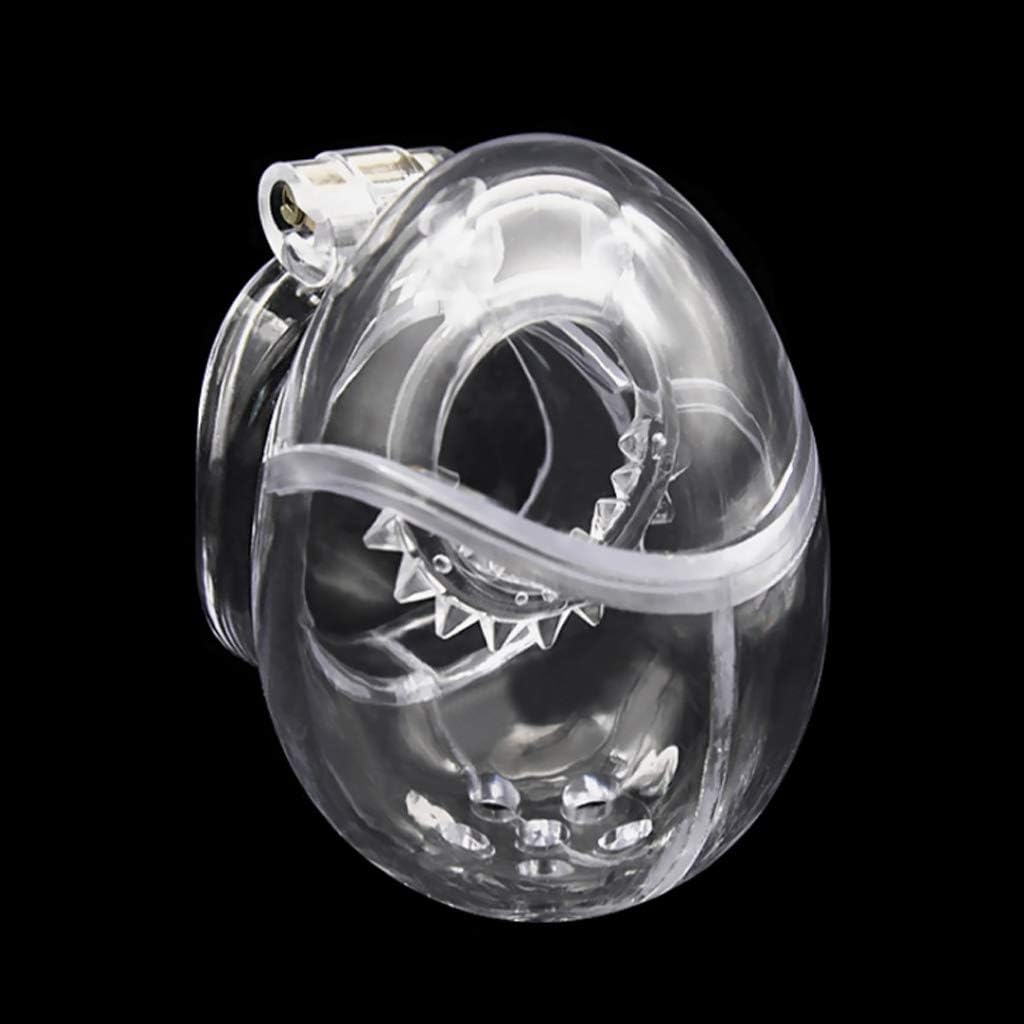 LQZYTY Sunglasses Men's Equipment with Cage Panties Design Full Restraint Egg Type Chàstity Lock Waterproof Cage Dress T-Shirt (Size : S)