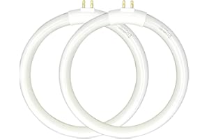 FLYERCATCH (2pack) 4.75’’ T4 Type 12W 6400K Circular Bulb Replacement for Magnifier Desk Light,Vanity Magnifying Makeup Mirror,Daylight 6500K Fluorescent Lamp