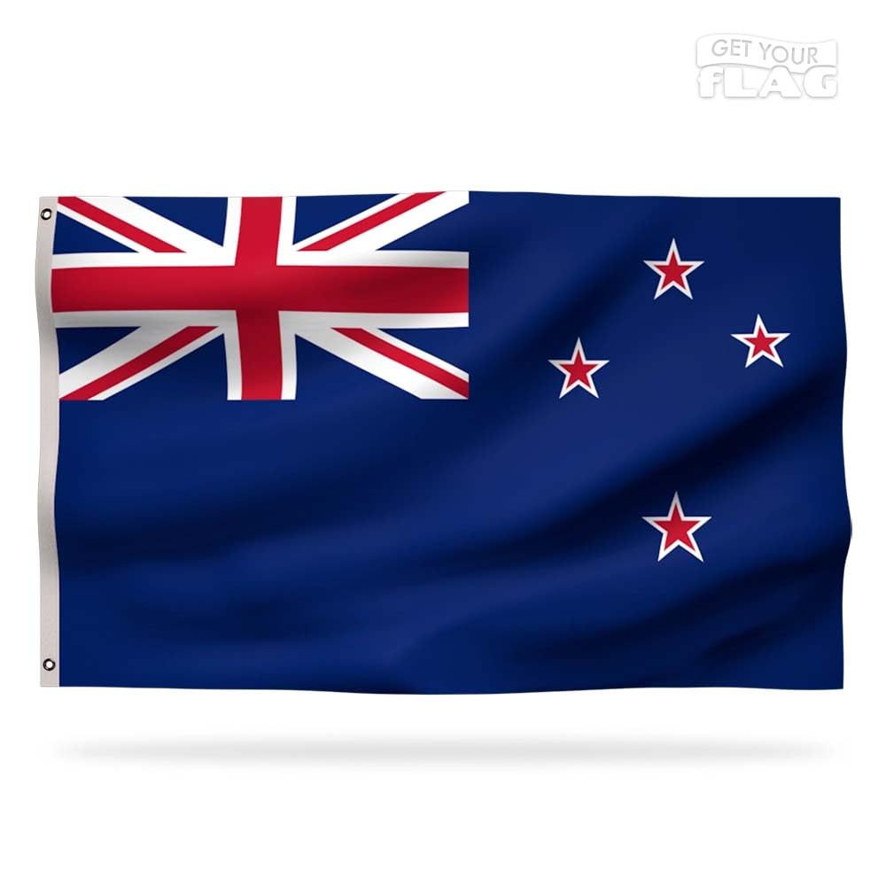 Premium New Zealand Flag 150x90cm - Very Resistant and Excellent Quality New Zealand Flag with 2 metal eyelets - Be proud of your colors ! — image 1
