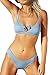 Cupshe Fashion Women’s Fluffy Cloud Tie Bikini Set Beach Swimwear Bathing Suit