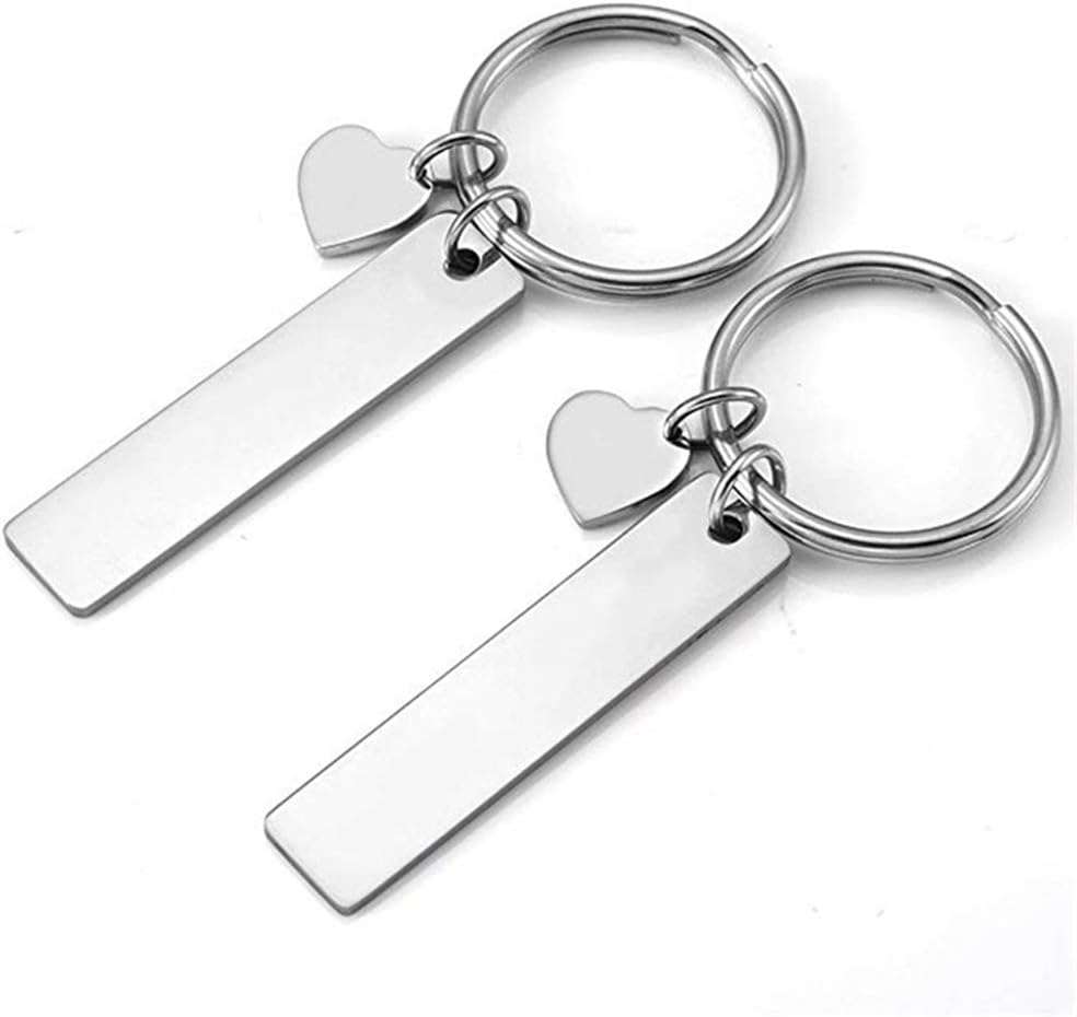 Pair of Couple Keyrings with Engraving His Queen and Her King Crown - Image 3