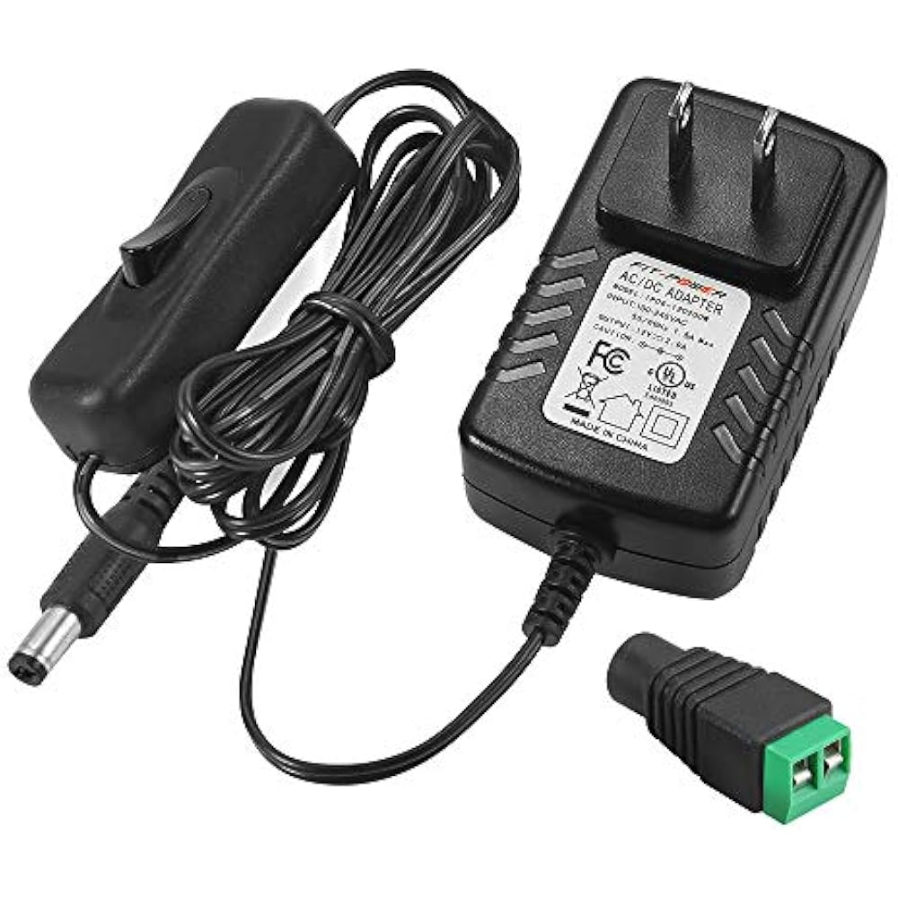 FITPOWER 12V 2A 24W AC/DC Switching Power Supply Adapter With On/Off