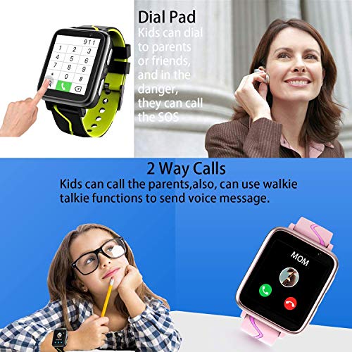 Kids Smart Watch with MP3 Player, Student Music Smartwatch Phone with 2 Way Calls LBS Tracker Camera SOS Flashlight Alarm Clock Sport Wristband Birthday Gifts Watches Compatible with Android iOS