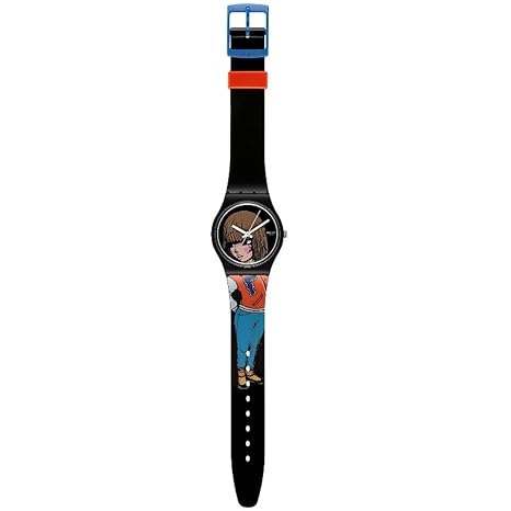 Swatch Mädchen-Armbanduhr Analog Quarz Plastik GZ274