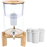 Invigorated Water pH Recharge Glass Alkaline Water Filter - Countertop Purifier - Large Water Pitcher + PH001 3-Pack Filter Bundle