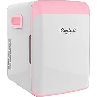 Cooluli 10L Mini Fridge for Bedroom - Car, Office Desk & College Dorm Room - 12V Portable Cooler & Warmer for Food…