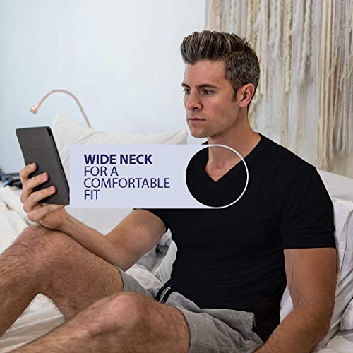 ATEK Men's Undershirt Black 3Pack V Neck Undershirts for Men