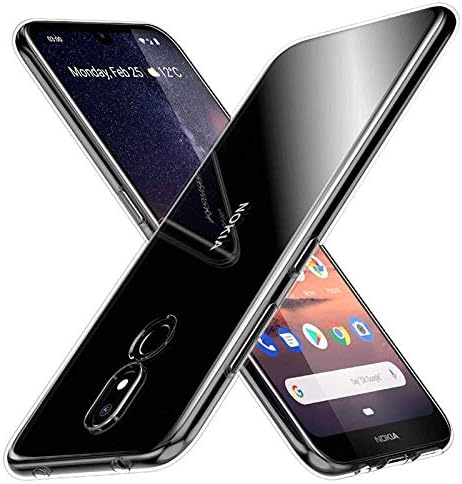 Casodon Transparent Soft Rubber Back Cover for Nokia 3.2 (Transparent)