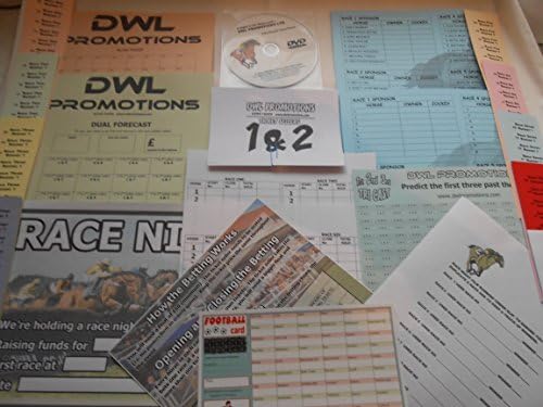 HORSE RACING FUNDRAISING DVD SET - 9 UK RACES/ tickets/paperwork - THE COMPLETE SET - IT'S GOT ALL YOU NEED TO PUT ON YOUR RACE NIGHT!! by FUNDRAISING AND MEDALS