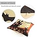 KUUQA 4Pcs Happy Halloween Linen Pillow Case Cover, Decorative Throw Pillow Cover Cushion Case with Spider/Moon/Bat for Halloween Party Favors Supplies(Pillow Inner not Included)