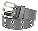 Solid Rich Fashion Color Double Grommet Twin Prong Leather Casual Jean Belt 1 1/2