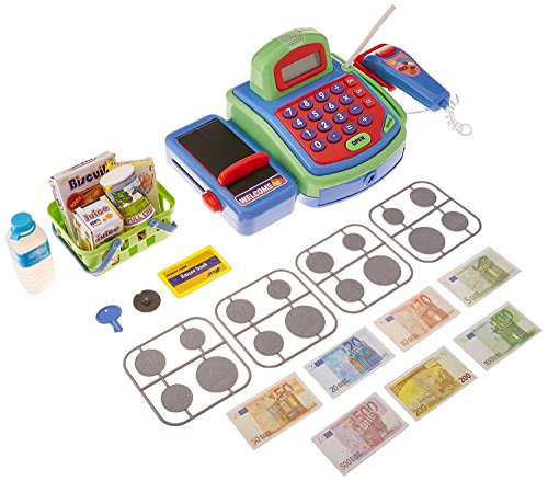 Pretend Play Electronic Cash Register Toy Realistic Actions and Sounds