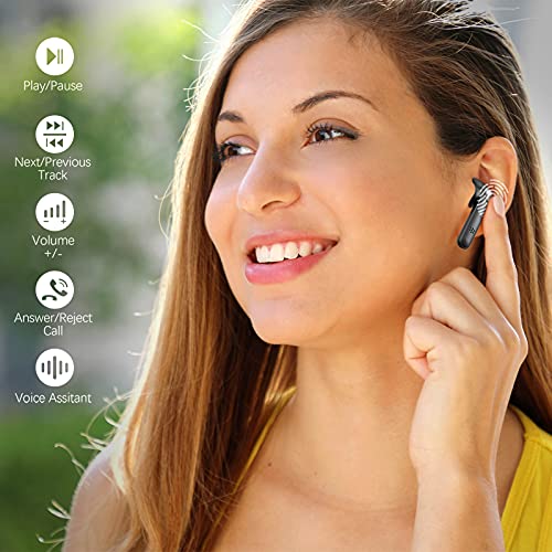 Cuffie Wireless, Cuffie Bluetooth con Audio Premium, Cuffie Audio Stereo Hi-Fi Wireless, 20 Ore di Riproduzione Cuffie Bluetooth In-Ear con Microfono, IPX5 Waterproof