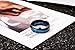 King Will TYRE Men's 8mm Tungsten Carbide Ring Two Tone Blue Plated Polish Beveled Edge Wedding Band