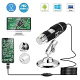 USB Microscope,1000x Zoom 1080p Digital Mini Microscope Camera with OTG Adapter and Metal Stand,&nbsp;Compatible for Micro USB Type-C Android, Windows Mac Linux