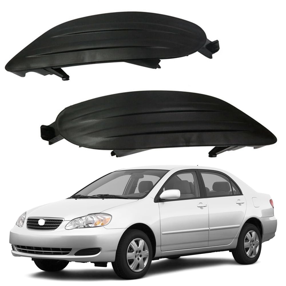 Photo 1 of BestParts New Pair of Fog Light Lamp Bumper Covers RH LH Compatible with Toyota Camry 2002-2004 For Corolla 2005-2008 For Solara 2002-2003 Replaces 5212702170 5212802200 TO1039107 TO1038107