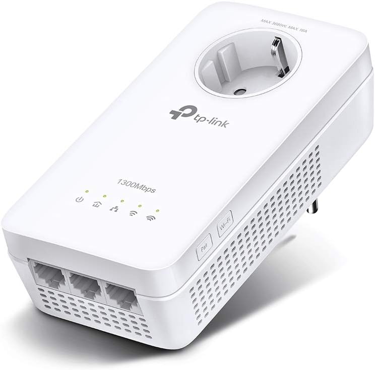 【novo】 tp-link tl-wpa8631p - repetidor wifi plc, powerline wifi ac1200 em 2ghz/5ghz., portas 3xgigabit, plug integrado, 2x2 mimo, sincronização automática, plug&play, 1 peça