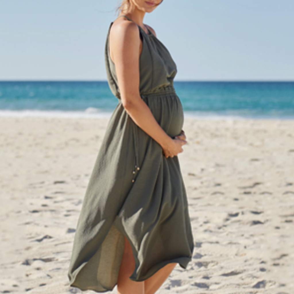 Topgrowth Vestiti Donna Estivi Premaman Chiffon Abiti Senza Maniche Casual  Incinta Estate Abito da Spiaggia Donna Vestiti Gravidanza Abiti  urban-earth.co.uk
