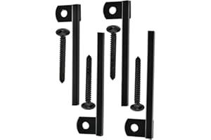 WEWORTH Flush Mount Bracket （4-Pack,3'' one Way Non-Removable Security Screw Included）Black