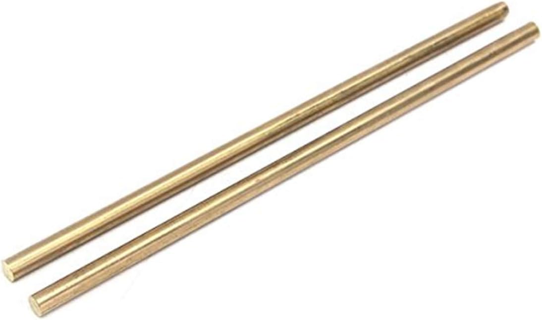 EsportsMJJ 2pcs 150mm x 5mm Brass Rod Bar Hardware Solid Round Rods, 150 x 5mm