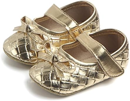 VTuoP Baby Girls Shoes Mary Jane - Toddler Bowknot No-Slip Princess Shoes 0-18 Months
