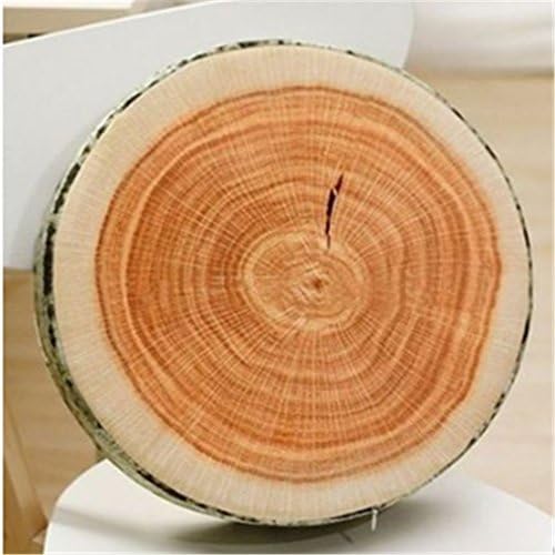 SOURBAN Simulation Round Wood Tree Shaped Pillow Stump Seat Cushion
