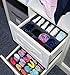 Onlyeasy Closet Underwear Organizer Drawer Divider, Set of 4 Foldable Cloth Storage Boxes Bins, Under Bed Organizer for Bras Socks Panties Ties, Linen-like Gray, MXDSS4P
