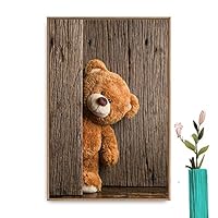 Framed Canvas Wall Art Christmas Santa Claus Canvas Prints Home Artwork Decoration for Living Room,Bedroom - 16x24 inches