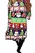 LaSuiveur Women's Christmas Santa Claus Print Pullover Flared Dress