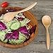 Wooden Spoons for Eating, ADLORYEA 6 pcs Zabre Teak Wooden Kitchen Utensils Set, Heat Resistant Non Stick Wood Kitchen Essentials Tools with Hanging Hole, Wooden Spatula for Stirring and Mixing