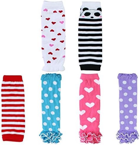 KF Baby Girls Toddler Cozy Soft Leg Warmers, Set of 6 Pairs