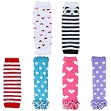 KF Baby Girls Toddler Cozy Soft Leg Warmers, Set of 6 Pairs