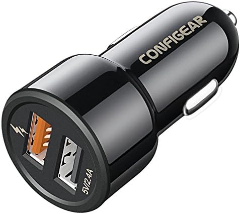 Car Charger, Car Charger Adapter, Configear Quick Charge 3.0 Dual Port 36W 5.4A High Speed Powerful Smart USB Car Charger Adapter, Car Adapter for Samsung, LG G6 V20, HTC, Nexus 5X 6P, Pixel