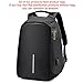 Anti-theft backpack USB port backpack Laptop Backpack (Black)