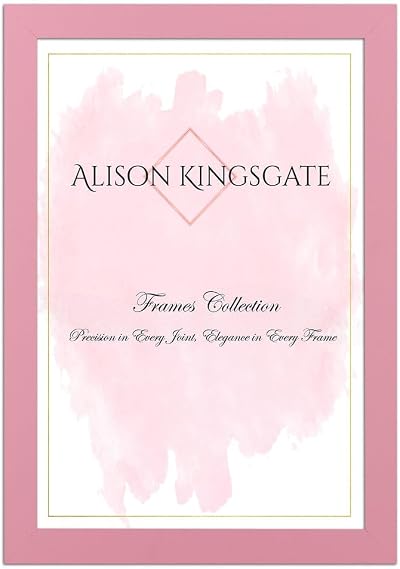 Alison Kingsgate Sleek A4 Picture Frame Engineered Wood Pink Shatterproof Front