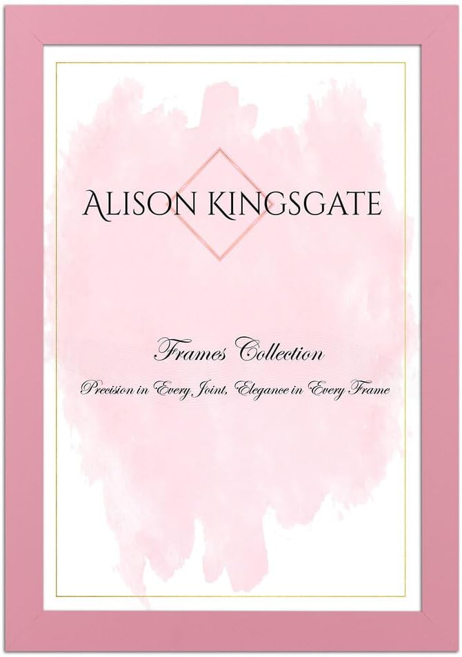 Alison Kingsgate Sleek 12x8 Picture Frame Pink Engineered Wood Perspex Front
