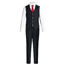 Marvelous World Boys' Suits Slim Fit 5 Pieces