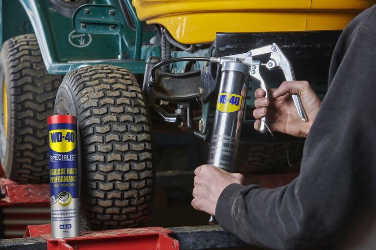 WD-40 Specialist Hochleistungs-Mehrzweckfett 400g Kartusche – Kalziumsulfonat-Fett für Lager, Zahnräder, Wellen & Gelenke, extrem druck- & wasserbeständig, einsetzbar von -30 °C bis +140 °C, braun 4