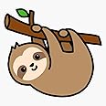 Sloth Vinyl Waterproof Sticker Decal Car Laptop Wall Window Bumper Sticker 5"