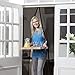 LELEKEY Magnetic Screen Door 36 x 83 inch,Fits Doors up to 34 x 82 inch,Durable Heavy Duty Magic Mesh Curtain and Full Frame Hook & Loop,Hands Free Sliding Door Net with Magnet